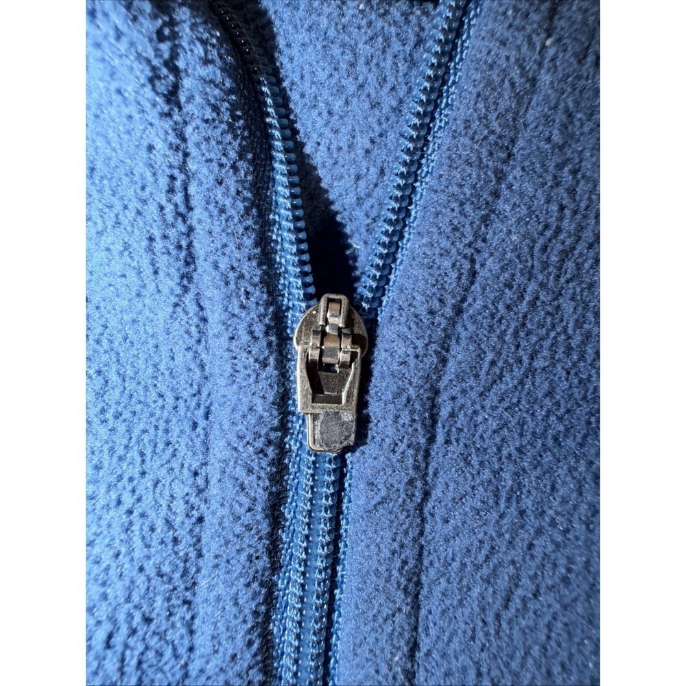 LL Bean Sweater Adult Large Blue & gray Fleece 1/4 Zip Long Sleeve Mens DAAP8 - Picture 3 of 12